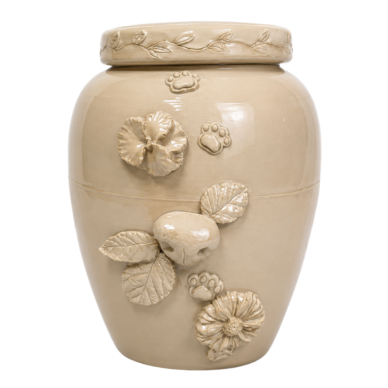 Ton Urne "Blüte"